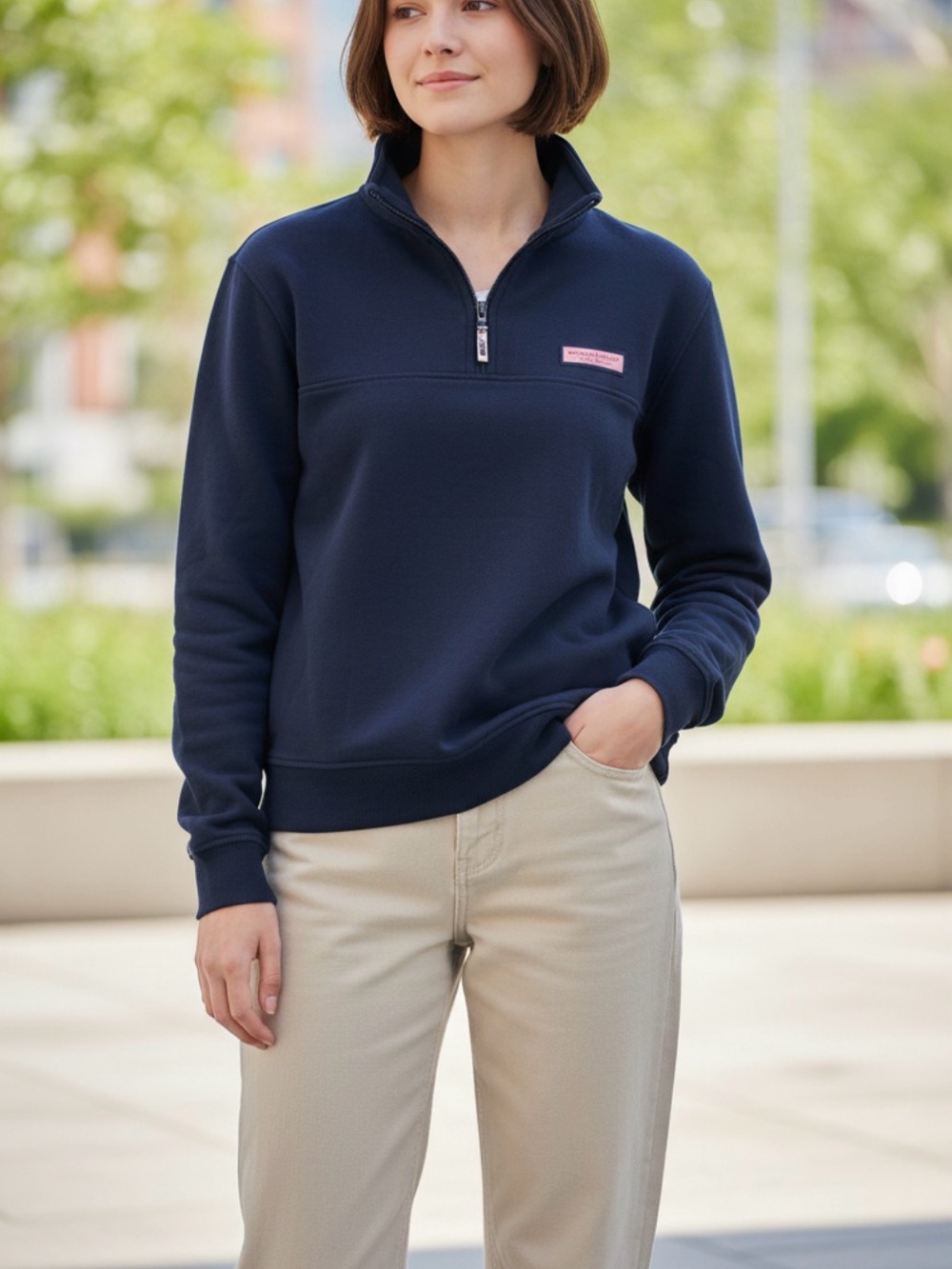 Vineyard Vines Navy Half-Zip Pullover